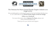 Tablet Screenshot of cflveteransforpeace.org